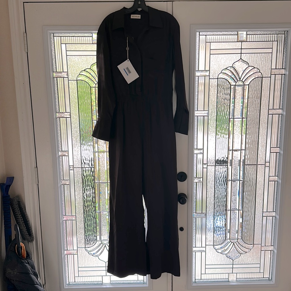 BNWT beautiful Nicholas chocolate jumpsuit, size 10